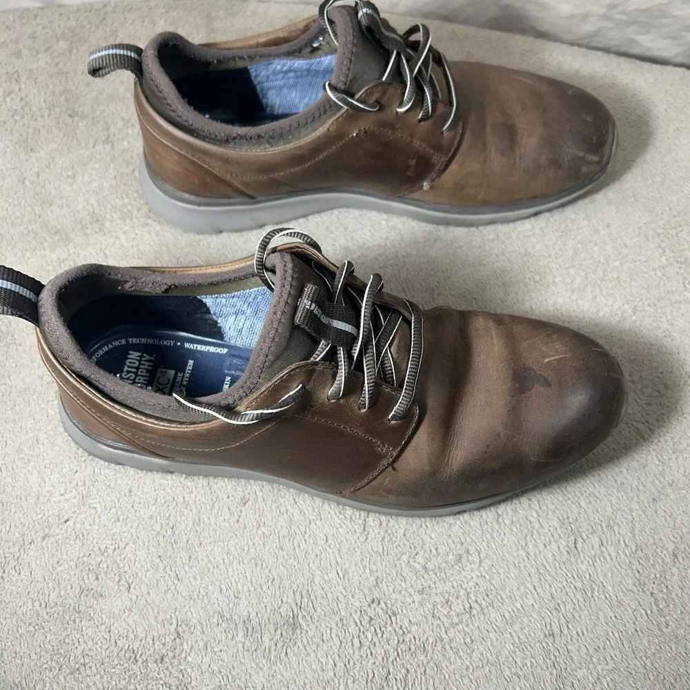 Johnston Murphy XC4 Prentiss Plain Toe Shoes Mens 8.5M Brown Leather 25-6712